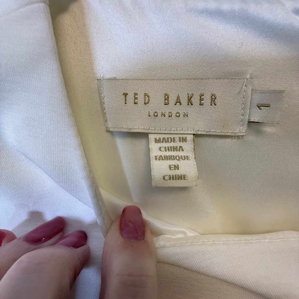 Ted Baker Layli Gem Gardens Ivory Short Sleeve Midi Dress Ted Baker 1/US Small - Picture 4 of 16